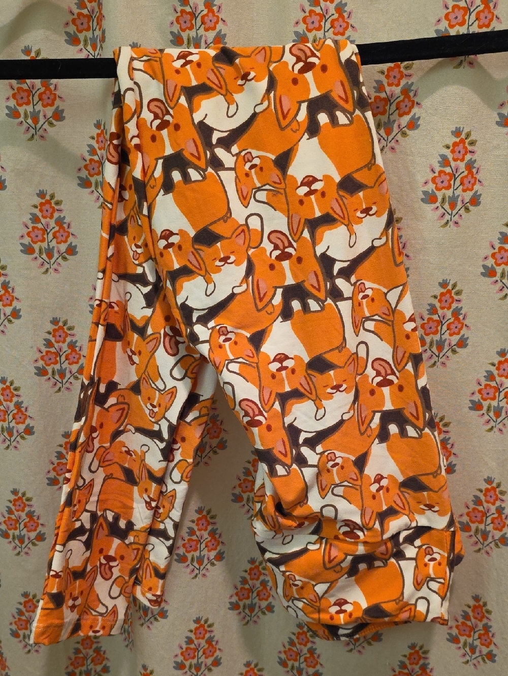 LuLaRoe Orange Fox Print Leggings